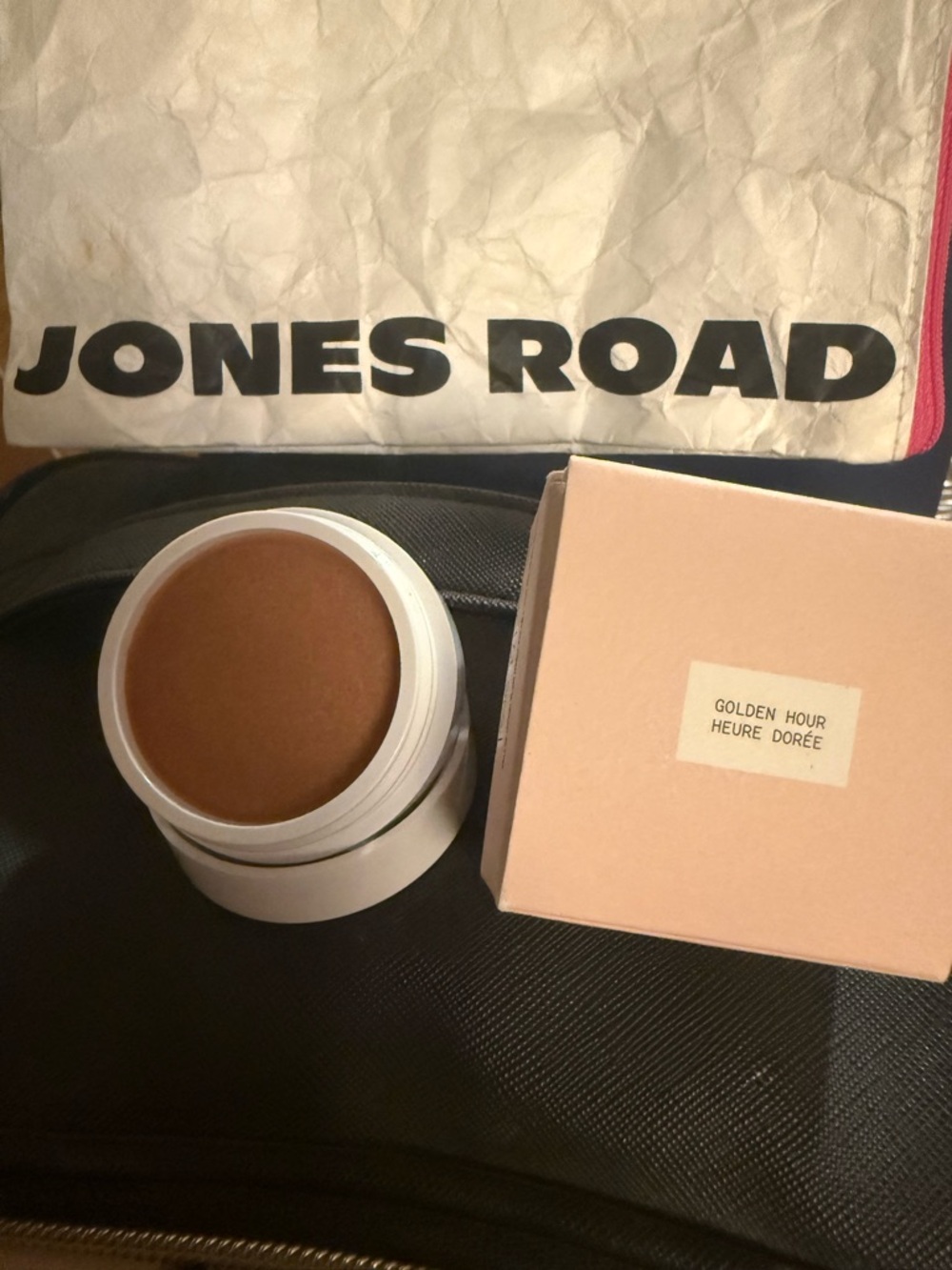 Jones Road Golden Hour Bronzer in Warm Brown with Pink Box (mini size)